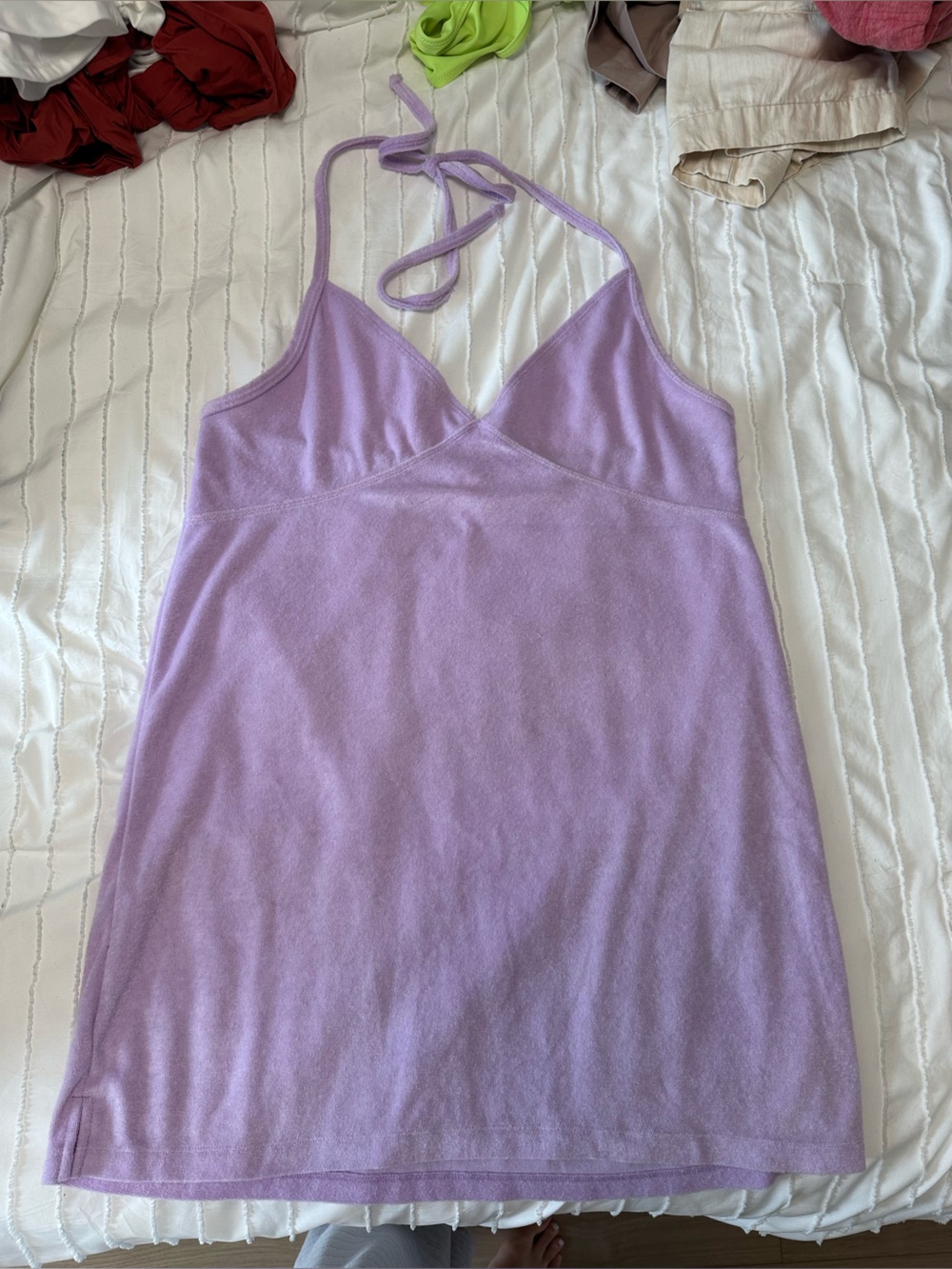 Xhilaration Lavender Halter Knit Swim Coverup